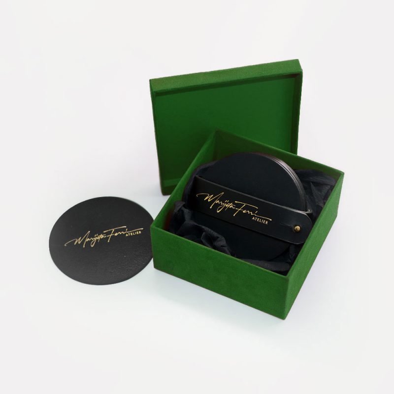 Personalizirani podmetaci za čaše od kože | Set 6 komada